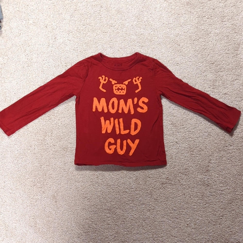 The Children's Place Red Long Sleeve Tee - 'Mom's Wild Guy'